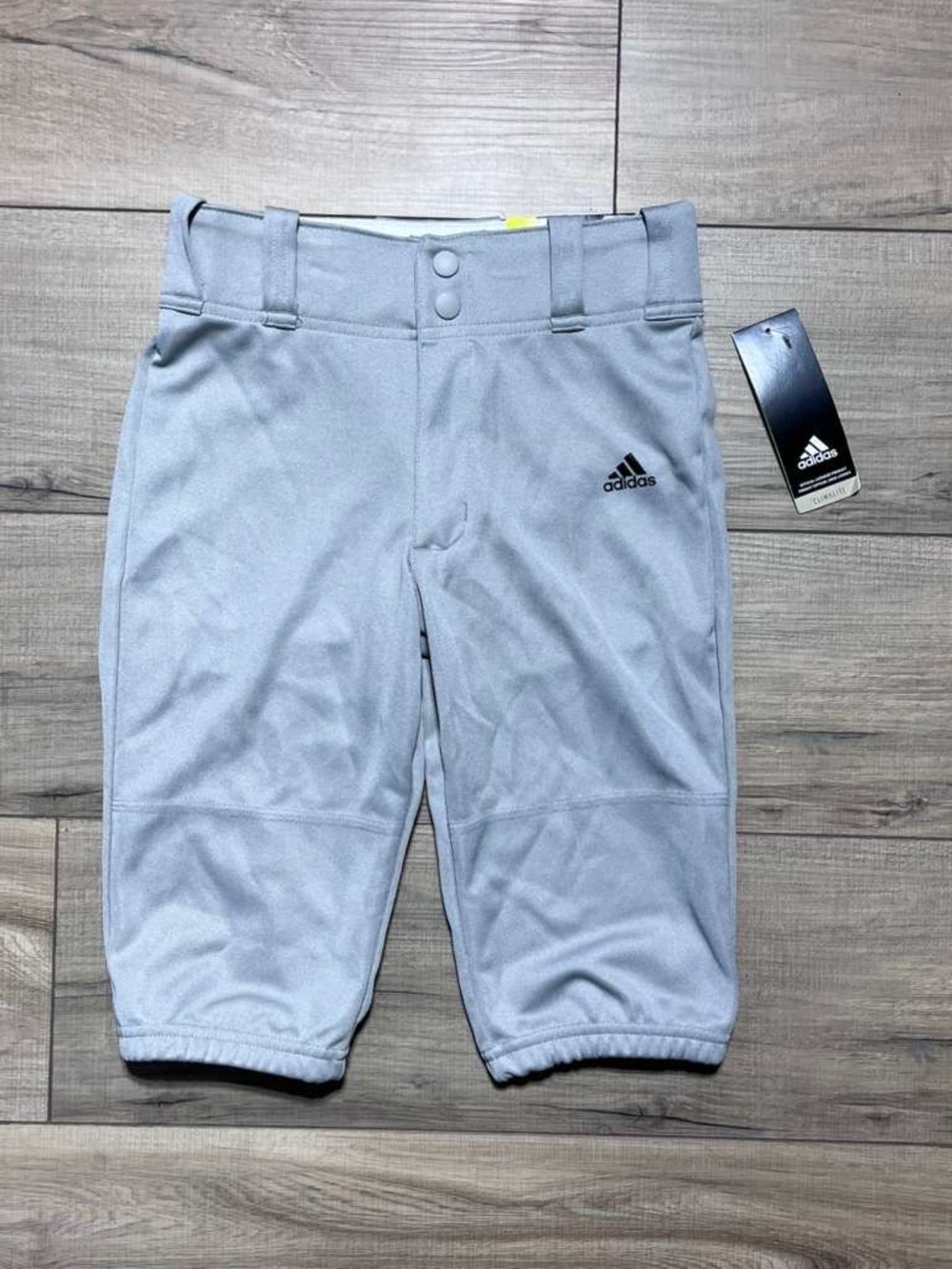 Adidas Boys Triple Stripe Knicker Baseball‎ Pants Size Small Gray